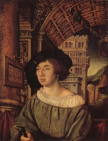 HOLBEIN, Ambrosius Portrait of a Gentleman France oil painting art